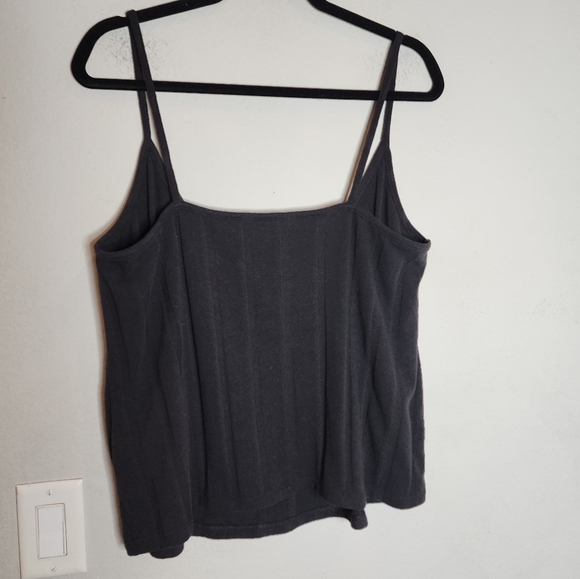 Madewell Black Ribbed Sweater-Knit Anytime Cami Top Size 1X - Picture 10 of 12